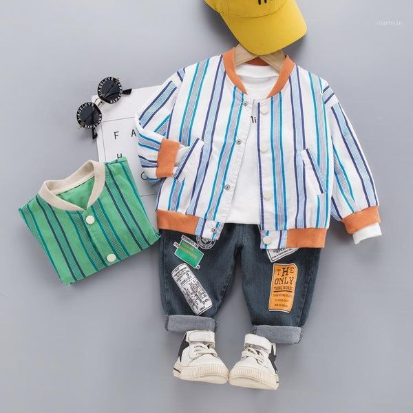 

clothing sets a generation of fat childrenswear style coat boy's spring and autumn stripes single-breasted casual long-sleeved sweater1, White
