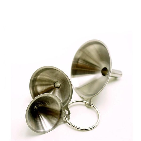 

3pcs set small mouth funnels bar wine flask funnel mini stainless steel for filling hip flask narrow mouth bottles r5 wmttjo