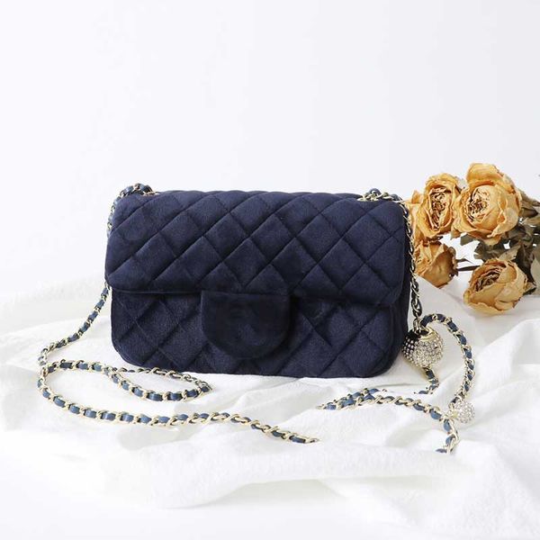 

ladies shoulder bag handbag fashion designer flannel diamond ball messenger bag purse coin purse 18cm and 20cm wholesale