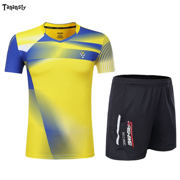

new tennis suit badminton shirt men sports clothes quick dry women table tennis jerseys badminton clothing ladies sportswear q1208, Gray