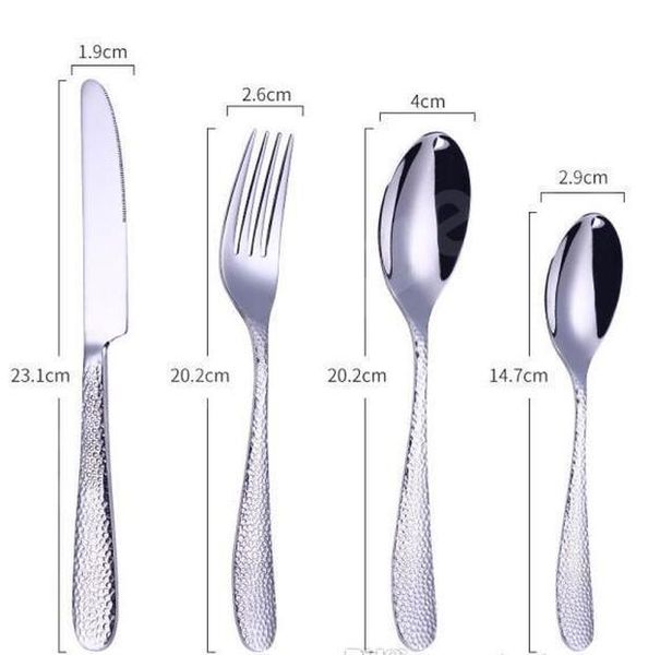 

5 colors high-grade gold cutlery flatware set spoon fork knife teaspoon stainless dinnerware sets kitchen tableware set 10 choices bbyegbd