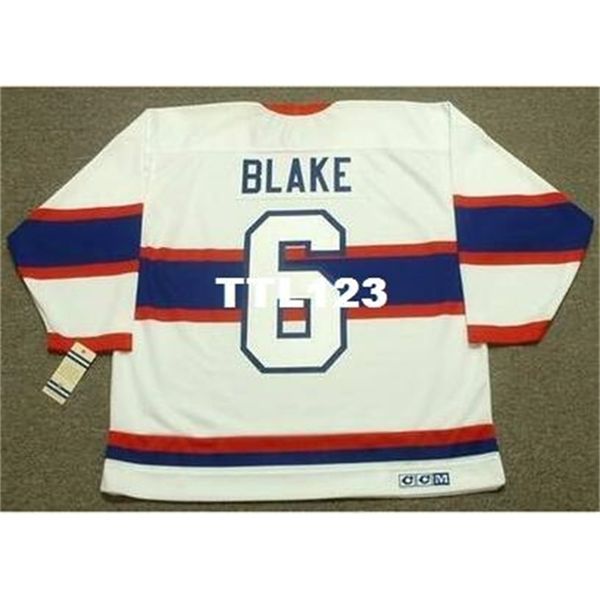 

121 #6 toe blake montreal canadiens 1946 ccm vintage away hockey jersey or custom any name or number retro jersey, Black