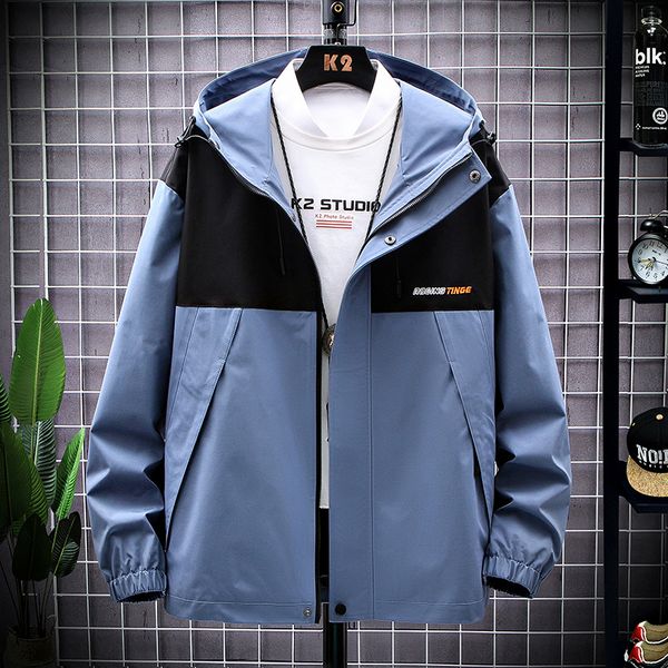 

new men's spring jackets fall 2020 fashion fashionable young man's in the hoodie bomber outwear jacket loose male casual arop, Black;brown