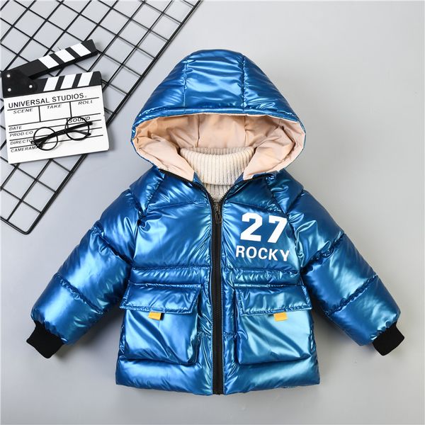 

children's wear boys' winter down cotton padded jacket, Blue;gray