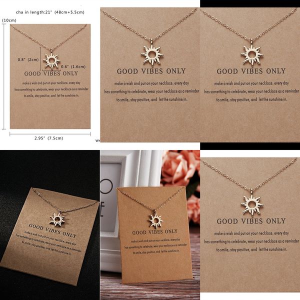 

card combine good the sun vibes gold paper necklace exquisite ma'am ornamentsnehy