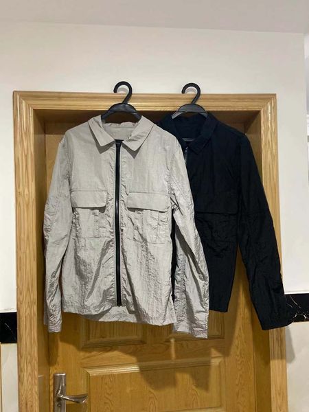 

usa fashion brand jackets mens stone comfortable imported nylon oem button thin section travel outdoor waterproof coat for men, Black;brown