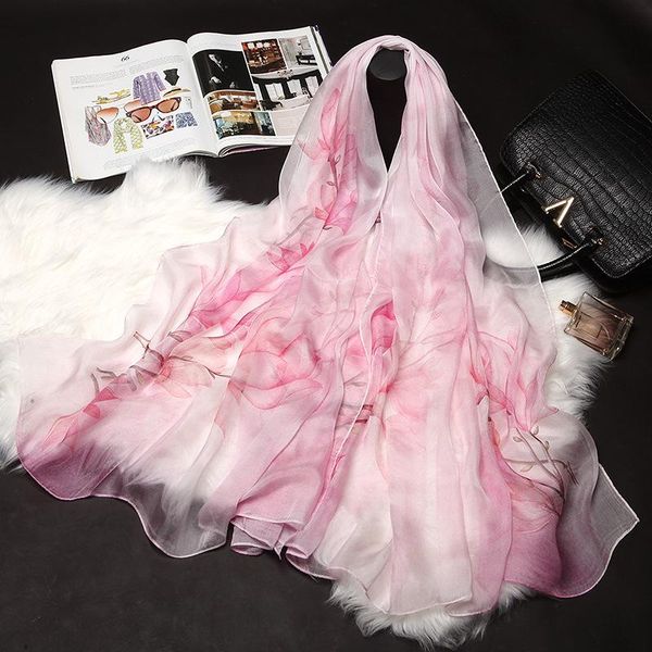 

scarves mulberry silk scarf women's all seasons season shawl 180*110cm, Blue;gray