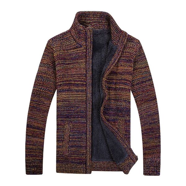 ICPANS Maglione da uomo casual spesso per l'autunno invernale Cardigan maschile in poliestere Colletto alla coreana Plus Taglia M- XXL XXXL 201105