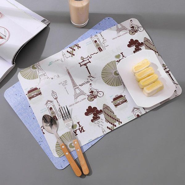 

1pcs print nordic style heat resistant square shape coaster placemat for dining table insulation plate mat waterproof h bbymox