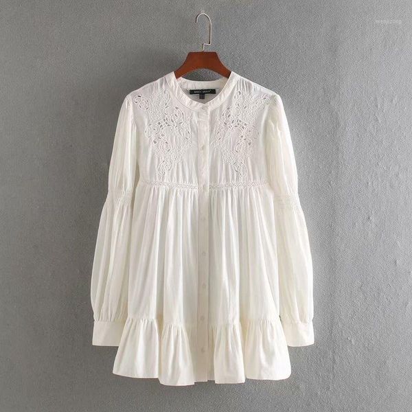 

woah 2020 ms cc9617 blouse women blusa feminina blusas new hollow embroidery lace long sleeve shirts w1, White