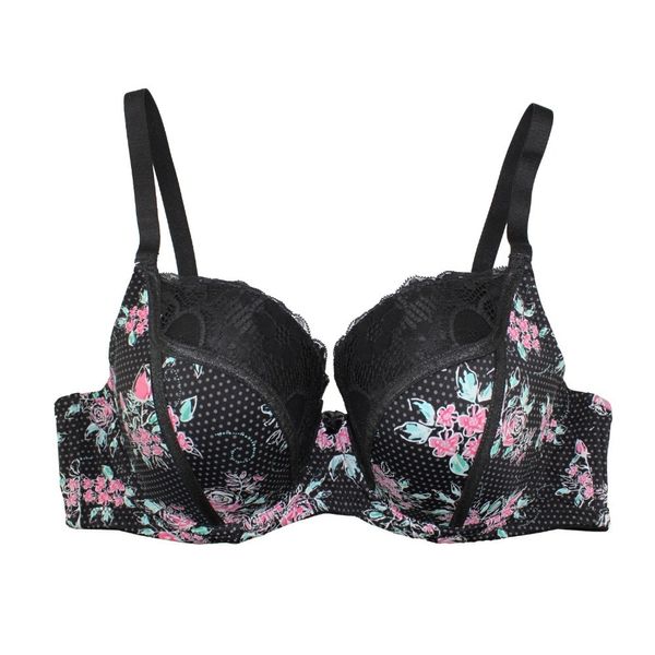 Reggiseno sexy per le donne Stampa di moda Reggiseno push-up Reggiseno 3/4 Coppa con ferretto Intimo in pizzo Donna Taglie forti 36-46 C-D-DD-DDD-E-F-G 201202