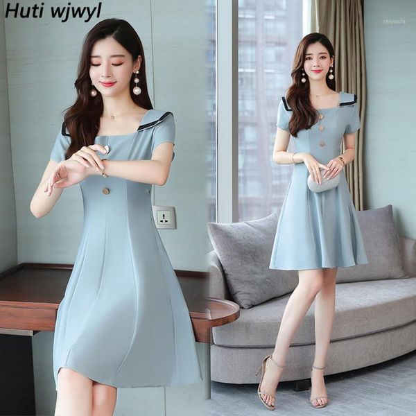 

2020 femal elegant solid chic dresses summer vintage new 2xl plus size black beach mini sundress women bodycon party vestidos1, Black;gray