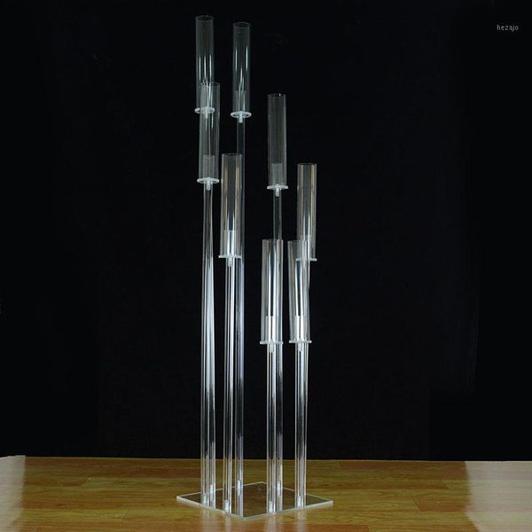 

party decoration acrylic candle holders 8 candelabra heads wedding table centerpiece flower stand holder candelabrum home decoration1