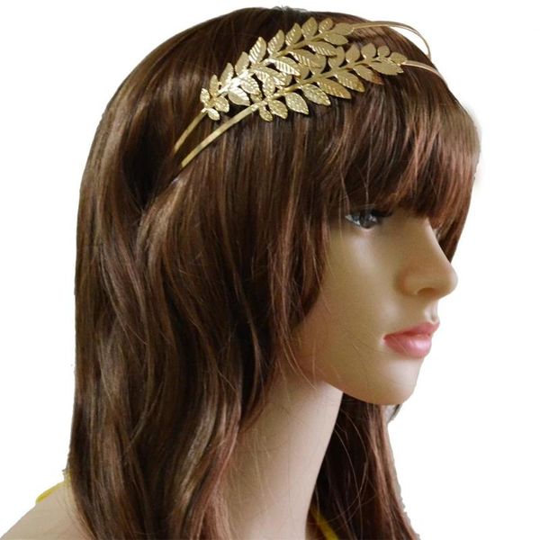 

hair clips & barrettes western fashion retro bands for women wedding metal color leaf headbands girls bride accessories, Golden;silver