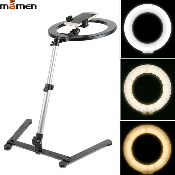 

flash heads mamen 10 inch ring light fill lamp overhead bracket soft jewelry broadcast live shooting slr po cd50 t03