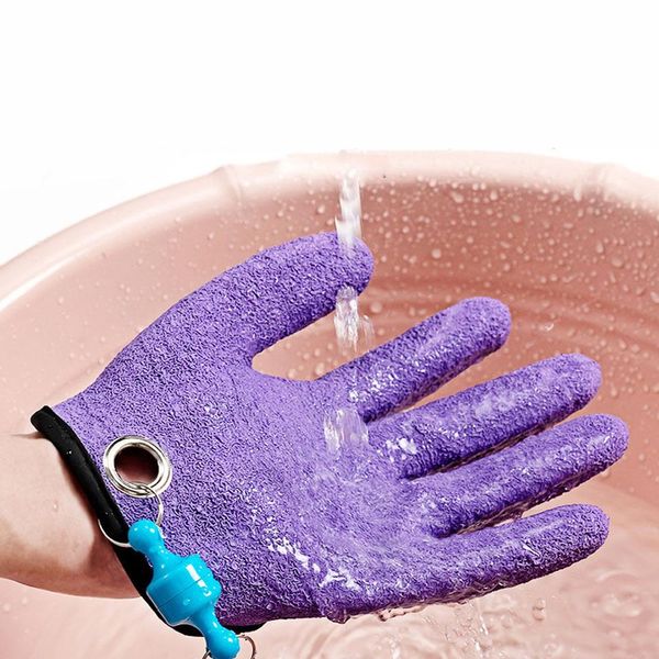 

1pcs fishing catching gloves protect hand from puncture scrapes fisherman professional catch fish and with magnet release wmtpuc xhlove