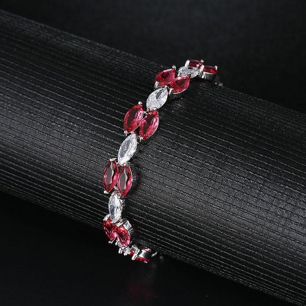 

link, chain bilincolor red bracelet zircon and bangle for women, Black