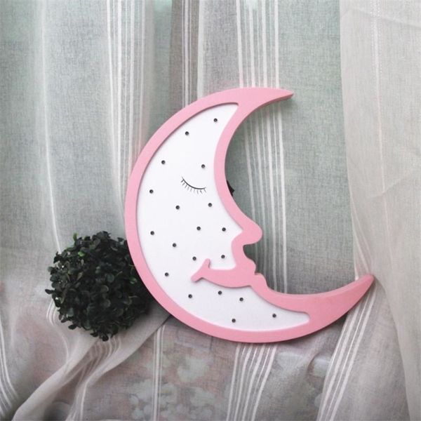 

wooden fashionrbrwchildren led wall new room moon decoration night lightgozn
