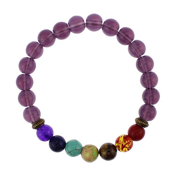 

wholesale красочные будда будды chakra мужчины с натуральными лавами каменные бусы черная голограмма женщины мужчины йога ювелирные изделия