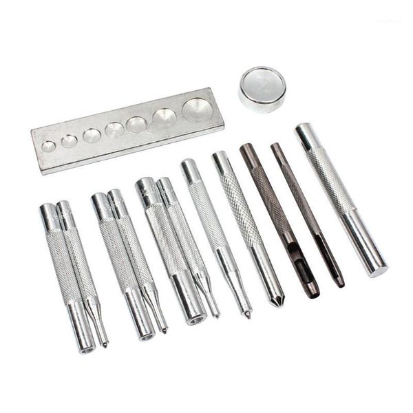 

diy buttons installation metal tools snap fasteners buttons rivets press studs hand punch tool set kit for leather crafts1