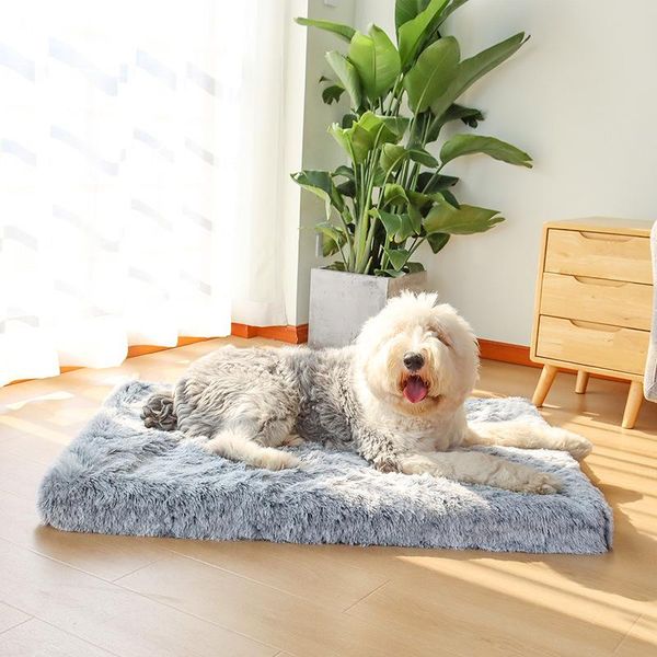 

ultra plush deluxe orthopedic foam dog bed rectangular cat dog mats / removable cover pet mattress cushion for small large dogs