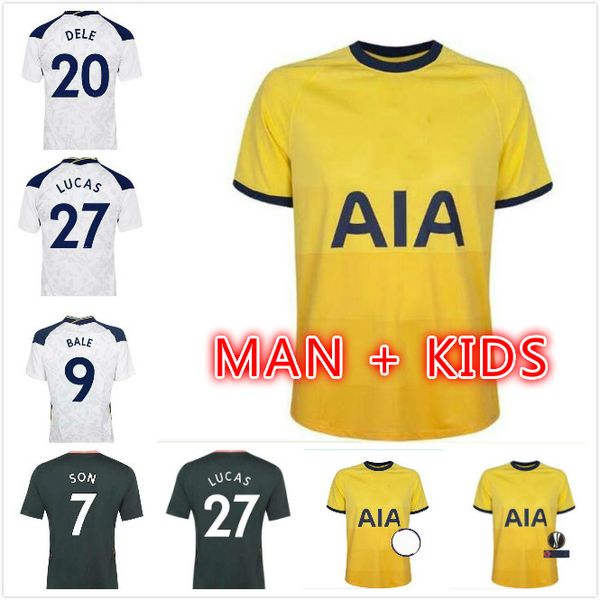 

20 21 9 bale reguilon футбольные трикотажные изделия kane son carlos vinicius 2020 2021 lucas dele tottenham футбольная футболка lo celso ho, Black;yellow