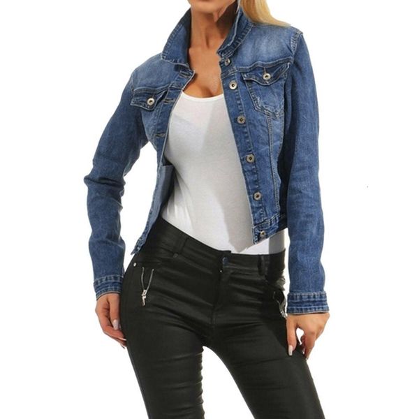 

uwardrobe fashion women's denim jackets vintage casual coat female jean jacket for outerwear ladies basic coats chaqueta mujered, Black;brown