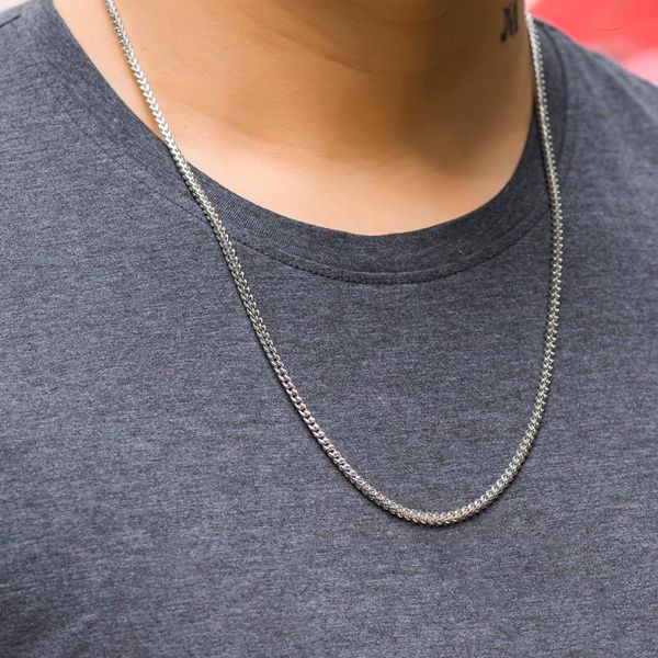 

3mm franco chain dad jewelry, Silver