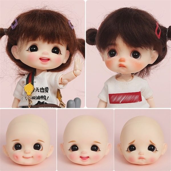 

new sto egg doll head lovely 1/8 bjd dolls ob diy custom made ob11 makeup doll head ymy body doll accessories q1217
