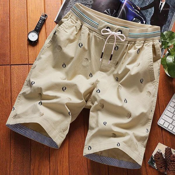 

two-pack boys khaki cotton printed casual shorts sports party beach four-color five-point pants factory sale1, White;black