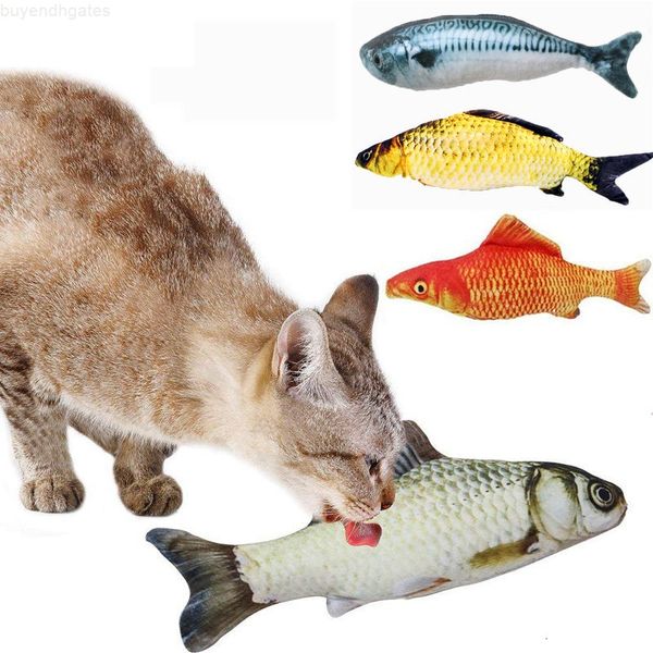 

plush shape cat gift cute simulation playing toy for pet gifts catnip fish interaction training toys