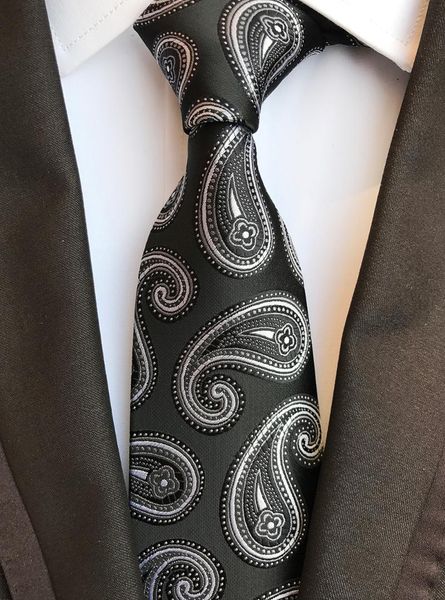 

bow ties 8cm designer's men necktie unique paisley for wedding party meeting, Black;gray