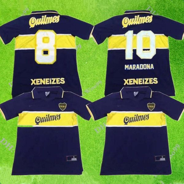 

1997 98 boca juniors retro soccer jersey 2000 2001 #10 roman boca junior retro soccer jersey #9 palermo maradona riquelme football shirt, Black;yellow