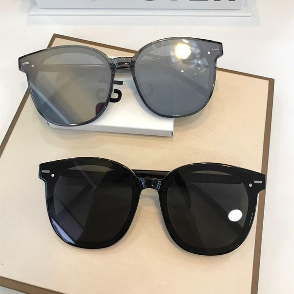 

new design gm (six bears) flatba series square plate glasses frame stylish ladies thin face sunglasses, White;black