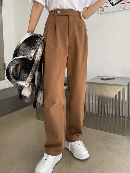 

dazy high waist plicated detail pants h94n#, Black;white