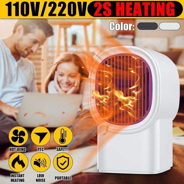 

smart electric heaters 220v 500w portable heater mini fan deskhousehold wall handy heating stove radiator warmer machine for winter