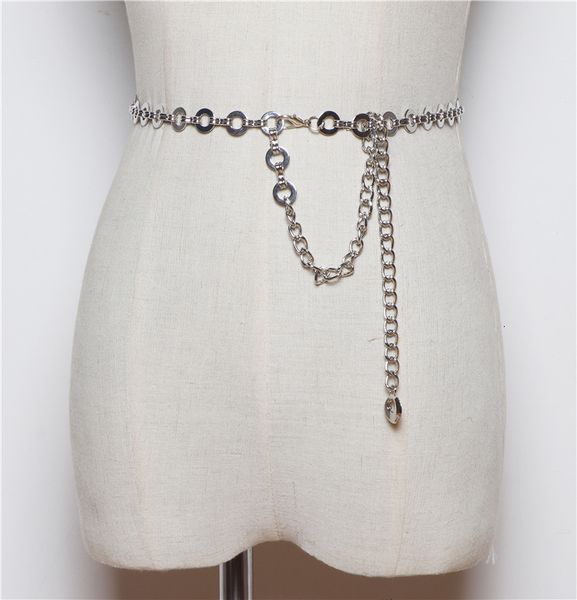 

decoration women's dress waist thin belt chain ins style simple all-match, Black;brown