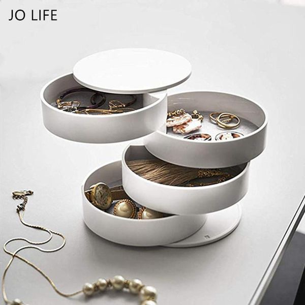 

hooks & rails jo life home bracelets ring earrings collection storage rack nordic style rotating 4 layers jewelry box