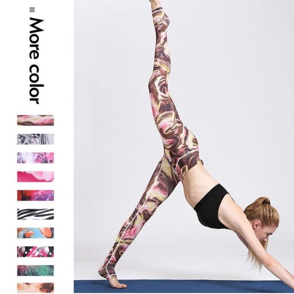 

yoga outfits cloud hide pants sports leggings women high waist trainer long tights flower push up running trouser workout plus size xl, White;red