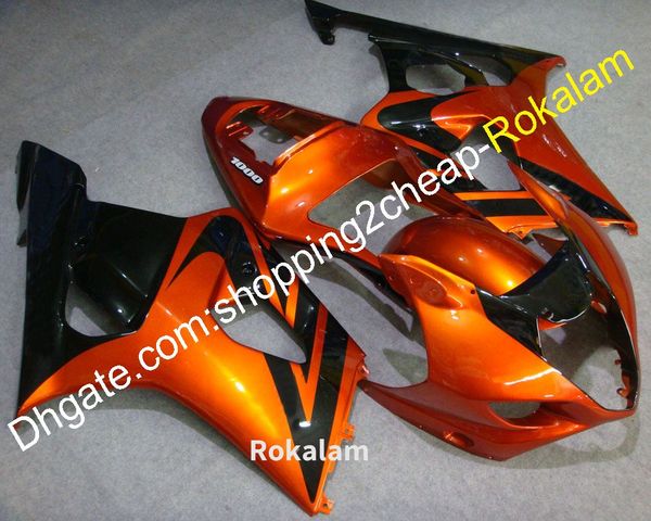 GSXR1000 03 04 ABS-Verkleidung für Suzuki-Motorräder Fit GSX-R1000 2003 2004 K3 Orange Schwarz Motorrad-Verkleidungsset (Spritzguss)