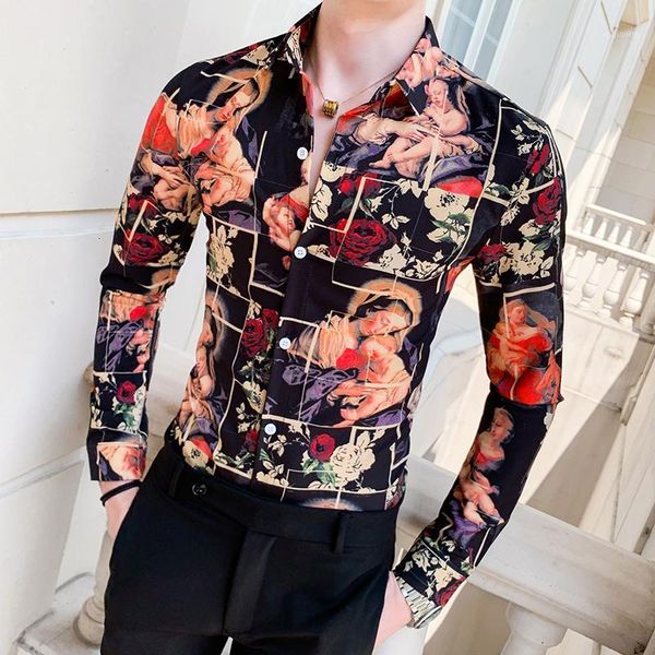 

social men club prom shirt kemeja pria black pull de noel humoristique print shirt long sleeve camisa masculina chemise homme1, White;black