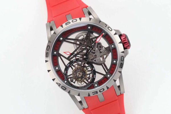 

return of the bbr king manual chain integrated tourbillon hole-out design mechanical ruby mirror thin metal disc rubber band size 45mm men&#, Slivery;brown