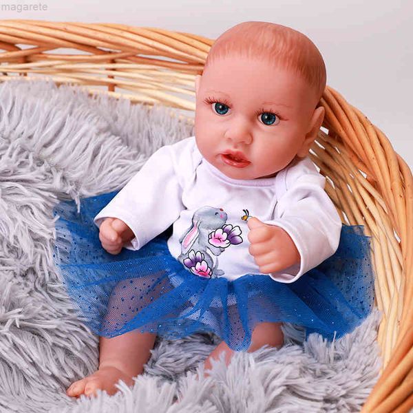 

all vinyl 12 inch and 30 cm handmade toys, realistic painting, blue eyed baby doll, birthday gift