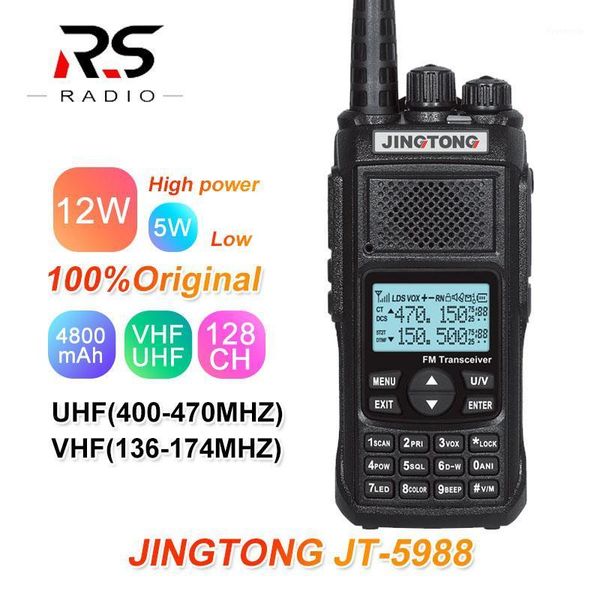 

12w high power baofeng walkie talkie for hunting jingtong jt-5988 ham cb radio transceiver uhf vhf radio scanner woki toki 50km1