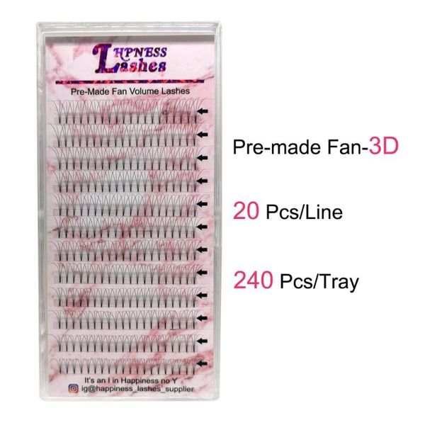 

false eyelashes pre-made fan 3d 4d 5d volume lashes extremely soft eyelash extension silk mink short stems foil/silver back hpness