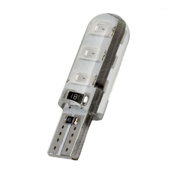 

emergency lights 1pcs t10 w5w silicone case 6 smd 5630 5730 led car parking light silica gel wedge interior dome lamp auto turn side bulbs1