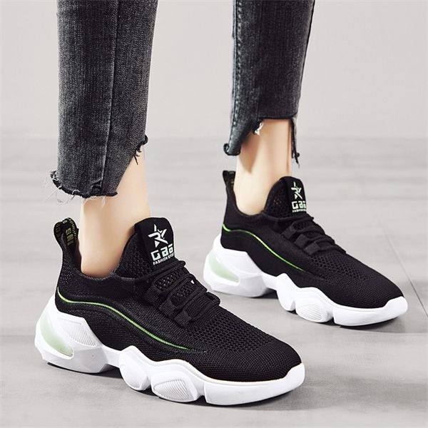 

flying light running 2020 new summer ins trend mesh air permeable casual father and woman shoes c1212, Black;white