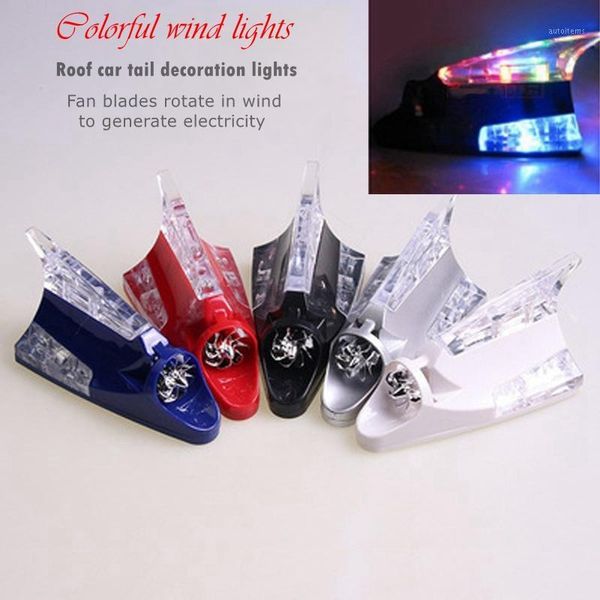 

universal car tail wing exterior wind power led decorative lights car exterior decorative color atmosphere lights1