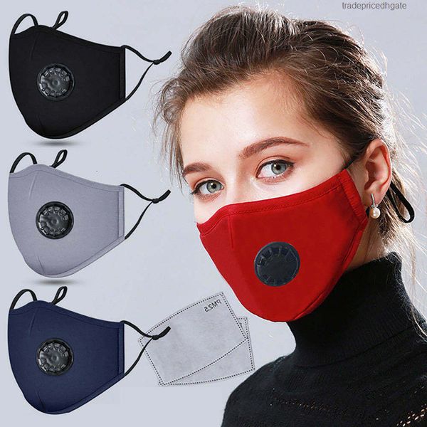 

factorypi75filter cotton reusable with 2 disposable valve pm2.5 activated carbon anti dust mask windproof face masks shi