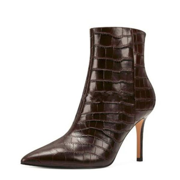 

2021 the new women ankle finger stiletto girl slide boots as women's shoes im0o, Black